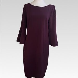 Jessica Deep Purple Long Sleeve Dress
